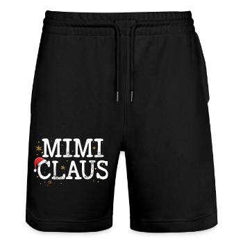 Mimi Claus: Festliches Hut-Logo - Stanley/Stella Unisex Bio Joggingshorts Trainer  - Schwarz - Vorne - Nik (191cm) & Marisol (170cm)