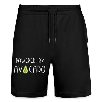 Powered by Avocado - Stanley/Stella Trainer Unisex Organic Jogging Shorts - black - Front - Nik (191cm) & Marisol (170cm)