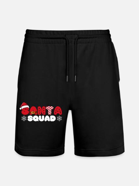 Santa Squad Emblem - Stanley/Stella Unisex Bio Joggingshorts Trainer - Schwarz