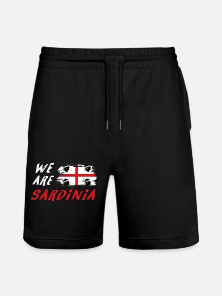 We are Sardinia - Stanley/Stella Trainer Unisex Organic Jogging Shorts - black
