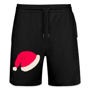 Weihnachtsmütze ohne Text - Stanley/Stella Unisex Bio Joggingshorts Trainer  - Schwarz - Vorne - Nik (191cm) & Marisol (170cm)