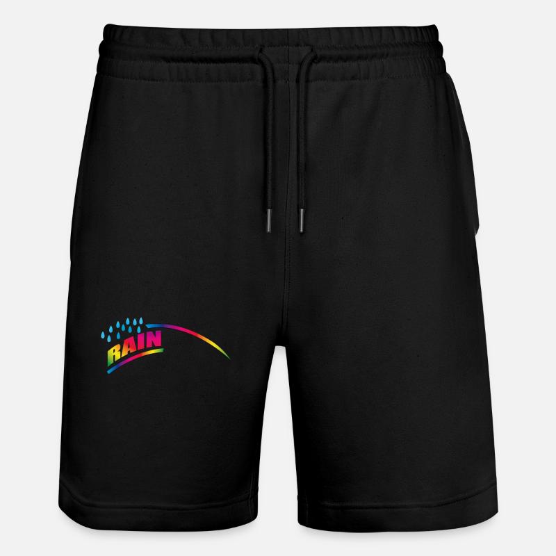 RAINdrops ou Rainbow | Arc-en-ciel - Short de jogging bio TRAINER Stanley/Stella unisexe - noir