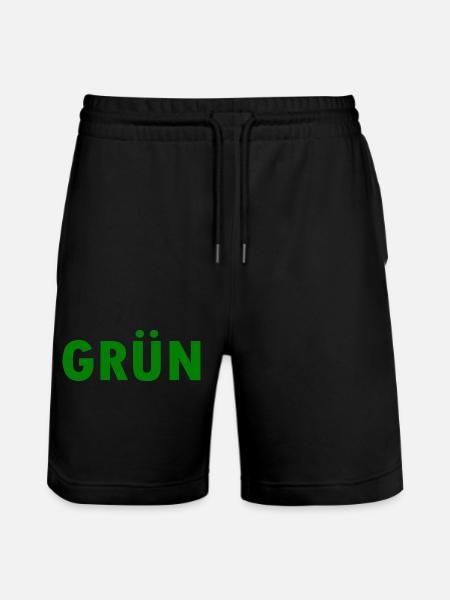 Grün - Stanley/Stella Unisex Bio Joggingshorts Trainer - Schwarz