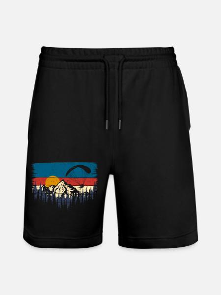 Sunset Ridge Paragliding Vista - Stanley/Stella Trainer Unisex Organic Jogging Shorts - black