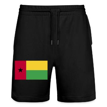 Drapeau national de la Guinée-Bissau - Short de jogging bio TRAINER Stanley/Stella unisexe - noir - Devant - Nik (191cm) & Marisol (170cm)
