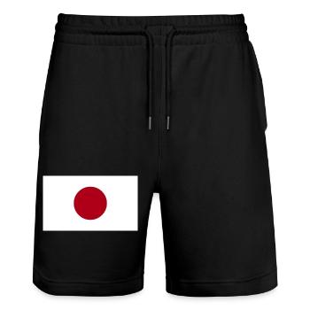 Drapeau national du Japon - Short de jogging bio TRAINER Stanley/Stella unisexe - noir - Devant - Nik (191cm) & Marisol (170cm)