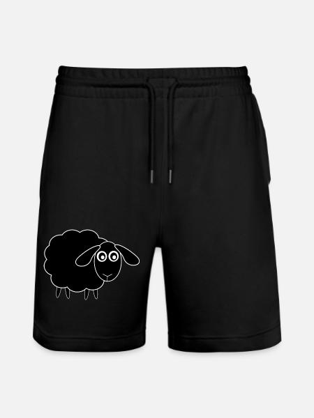 black sheep sheep - Stanley/Stella Trainer Unisex Organic Jogging Shorts - black