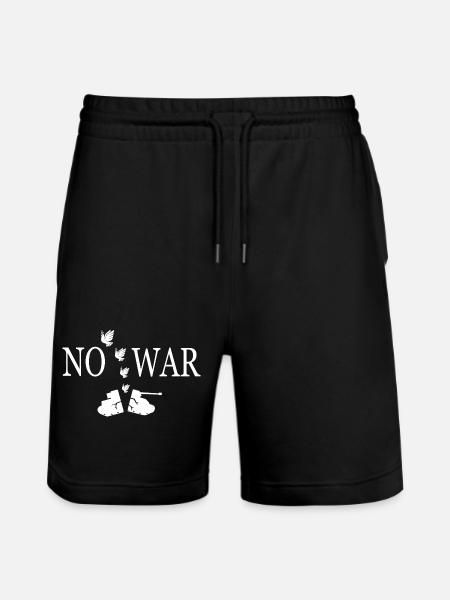 No war - Stanley/Stella Trainer Unisex Organic Jogging Shorts - black