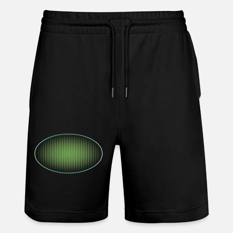Points verts ovales, avec cadre - Short de jogging bio TRAINER Stanley/Stella unisexe - noir