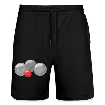 Boules pour pétanque et pétanque - Short de jogging bio TRAINER Stanley/Stella unisexe - noir - Devant - Nik (191cm) & Marisol (170cm)