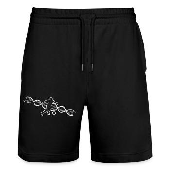 Footballer Football coach Football Football player - Stanley/Stella Trainer Unisex Organic Jogging Shorts - black - Front - Nik (191cm) & Marisol (170cm)