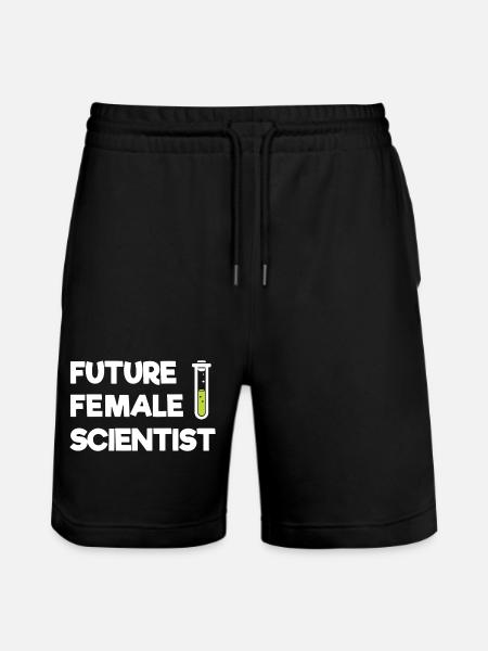 Future Female Scientist - Stanley/Stella Trainer Unisex Organic Jogging Shorts - black