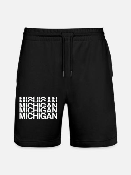 Michigan USA - Stanley/Stella Trainer Unisex Organic Jogging Shorts - black