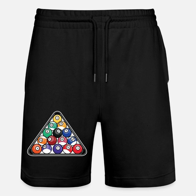 Billiard Triangle - Stanley/Stella Trainer Unisex Organic Jogging Shorts - black