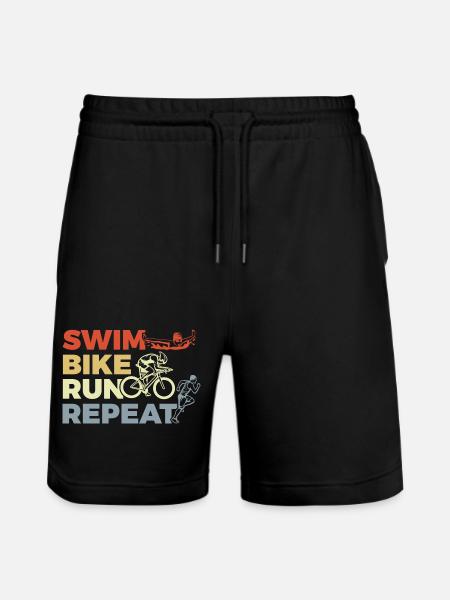 Triathlon Repeat - Stanley/Stella Unisex Bio Joggingshorts Trainer  - Schwarz
