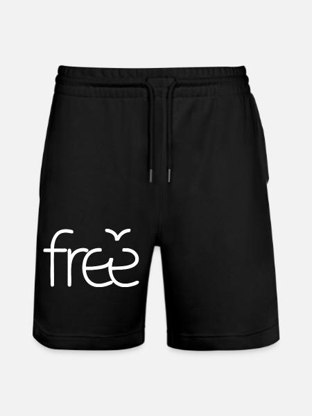 Free (dark) - Stanley/Stella Trainer Unisex Organic Jogging Shorts - black