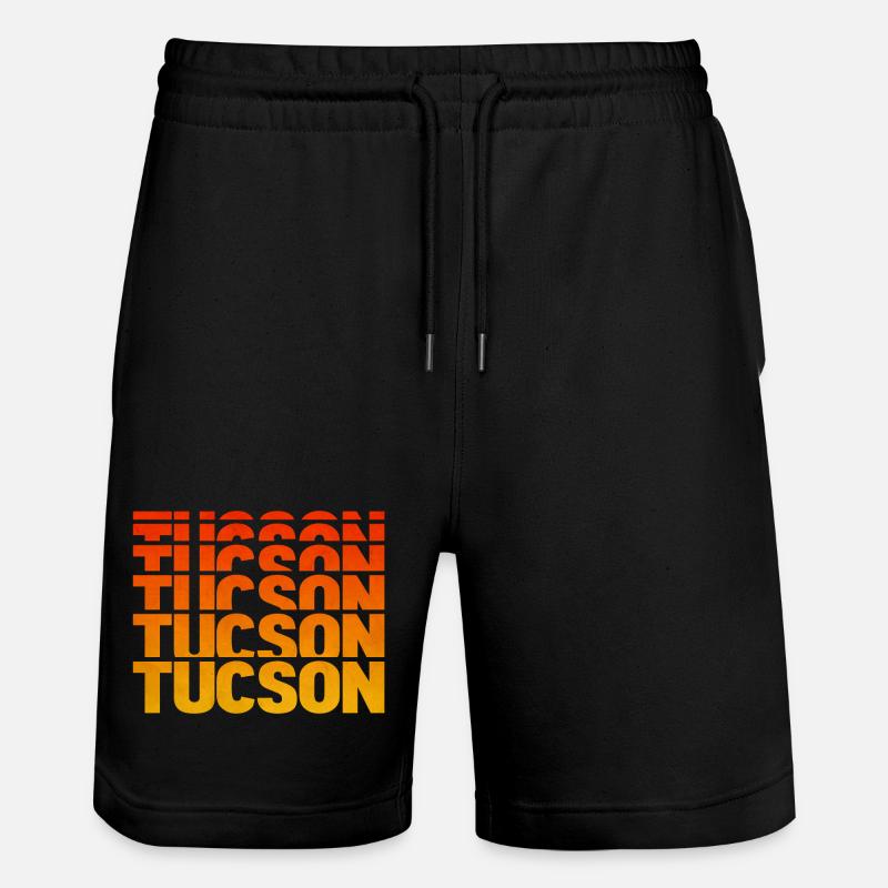 Tucson Gradient Block Typo - Stanley/Stella Trainer Unisex Organic Jogging Shorts - black