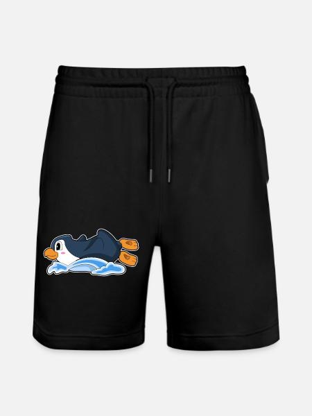 Lustiger Pinguin  - Stanley/Stella Unisex Bio Joggingshorts Trainer  - Schwarz