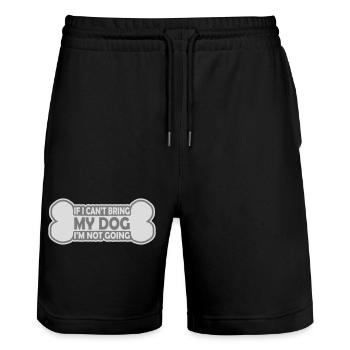 Citation Apportez mon chien - Short de jogging bio TRAINER Stanley/Stella unisexe - noir - Devant - Nik (191cm) & Marisol (170cm)