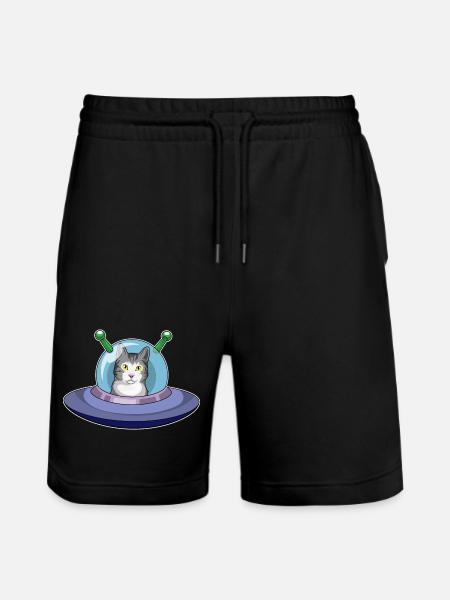 Vaisseau spatial Chat Espace - Short de jogging bio TRAINER Stanley/Stella unisexe - noir