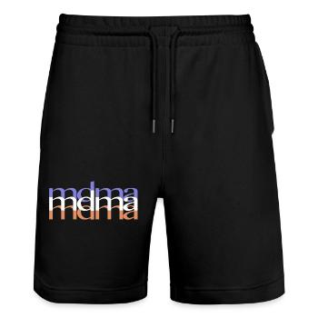 mdma designs für shirts hoodies caps und mehr - Stanley/Stella Unisex Bio Joggingshorts Trainer  - Schwarz - Vorne - Nik (191cm) & Marisol (170cm)