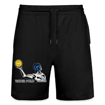 Wasserball Water Polo - Stanley/Stella Unisex Bio Joggingshorts Trainer  - Schwarz - Vorne - Nik (191cm) & Marisol (170cm)