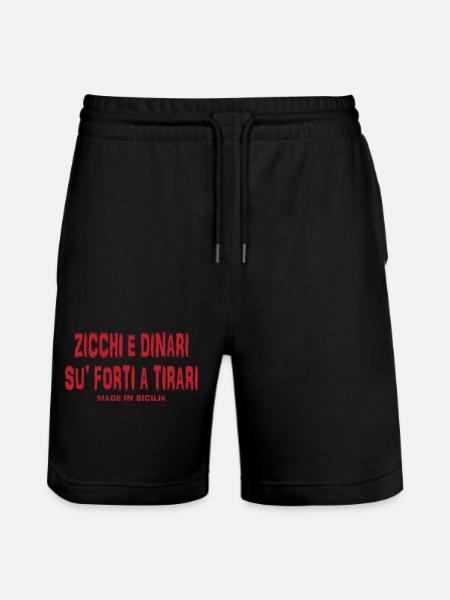 maglietta Sicilia proverbio siciliano zicchi - Pantaloncini da jogger ecologici unisex Trainer di Stanley/Stella - nero