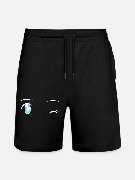 Otakumotive, manga augen - Stanley/Stella Unisex Bio Joggingshorts Trainer  - Schwarz