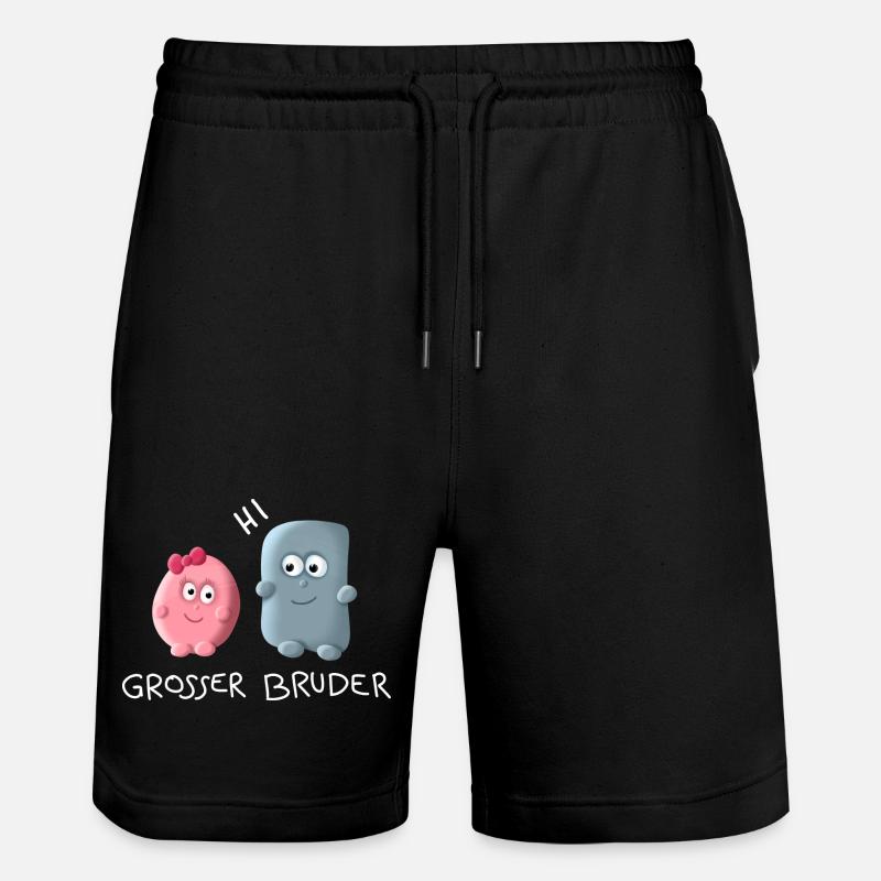Grosser Bruder - Stanley/Stella Unisex Bio Joggingshorts Trainer  - Schwarz