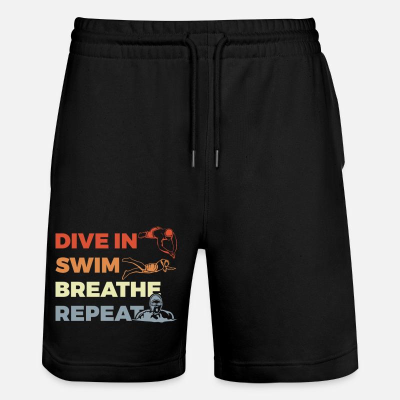 Daily routine for swimmers - Stanley/Stella Trainer Unisex Organic Jogging Shorts - black