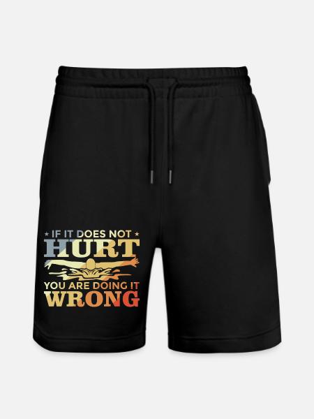 Lustiger Schwimmwitz - Stanley/Stella Unisex Bio Joggingshorts Trainer - Schwarz
