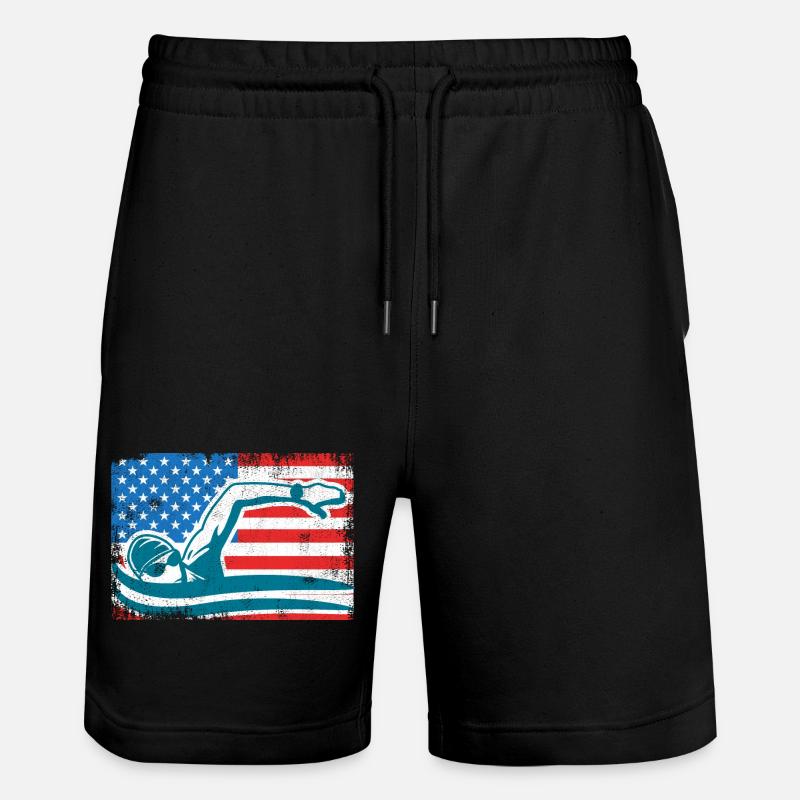 4 juillet Natation - Short de jogging bio TRAINER Stanley/Stella unisexe - noir