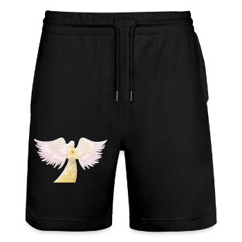 Lichtbringer - Sonja Ariel von Staden - Stanley/Stella Unisex Bio Joggingshorts Trainer  - Schwarz - Vorne - Nik (191cm) & Marisol (170cm)