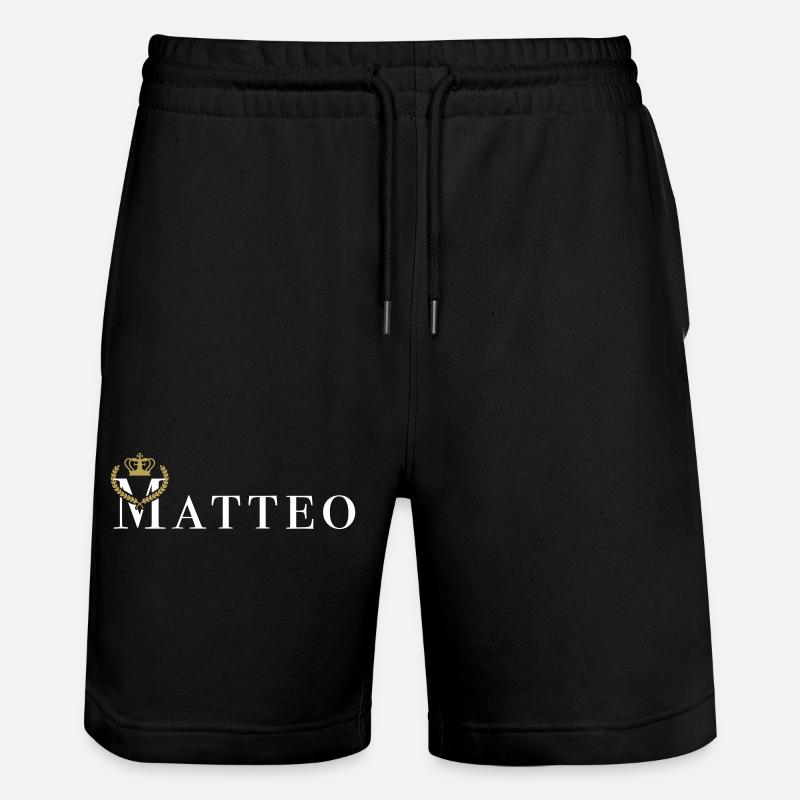 Matteo royal - vector graphics - Stanley/Stella Trainer Unisex Organic Jogging Shorts - black