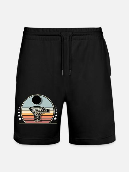 Joueurs de basket-ball - Short de jogging bio TRAINER Stanley/Stella unisexe - noir