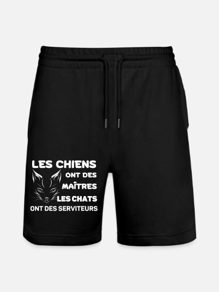 Chats Serviteurs et Chiens Maîtres - Short de jogging bio TRAINER Stanley/Stella unisexe - noir
