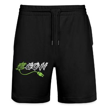 ICON ECON - Stanley/Stella Unisex Bio Joggingshorts Trainer  - Schwarz - Vorne - Nik (191cm) & Marisol (170cm)