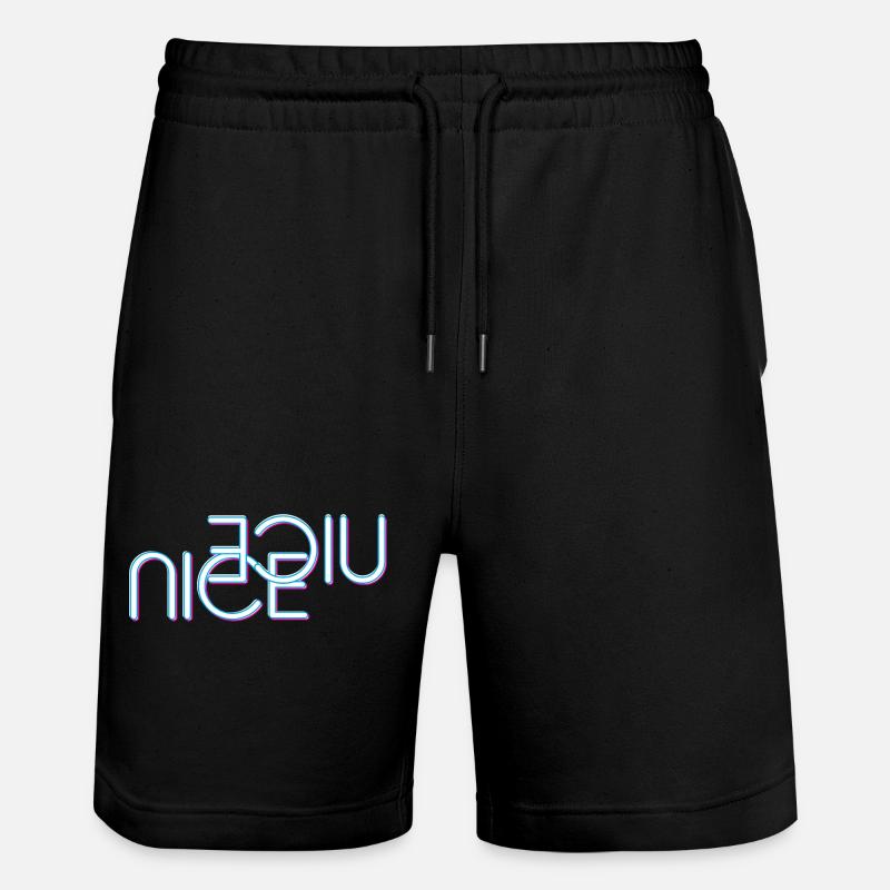 Nice schriftzug - Stanley/Stella Unisex Bio Joggingshorts Trainer  - Schwarz