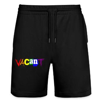 Lettrage vacant 2 - Short de jogging bio TRAINER Stanley/Stella unisexe - noir - Devant - Nik (191cm) & Marisol (170cm)