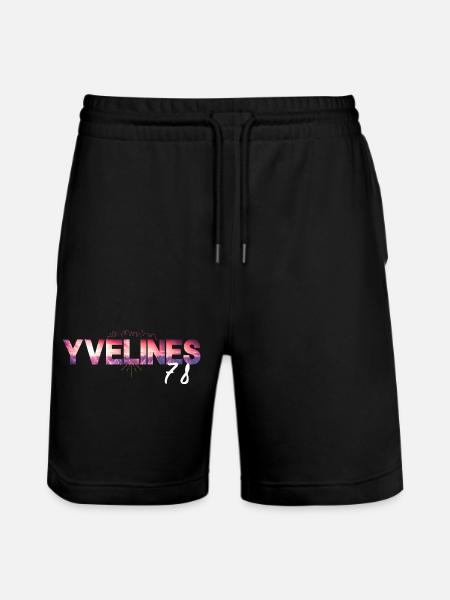 Yvelines 78 Skyline Glow - Stanley/Stella Trainer Unisex Organic Jogging Shorts - black