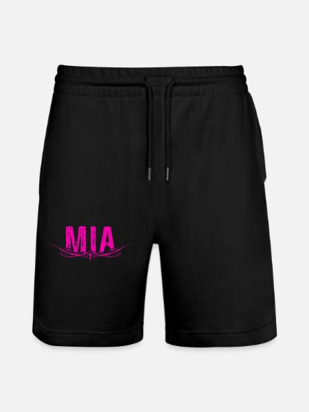 MIA decorated - Stanley/Stella Trainer Unisex Organic Jogging Shorts - black