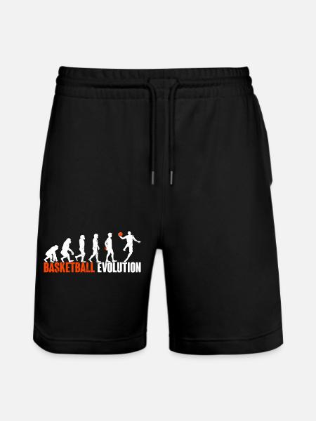 Basketball Basketball Player Evolution - Stanley/Stella Trainer Unisex Organic Jogging Shorts - black