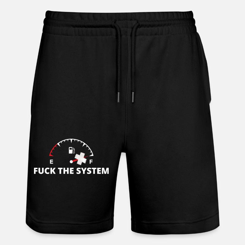 Impression anti-système de la jauge rebelle - Short de jogging bio TRAINER Stanley/Stella unisexe - noir