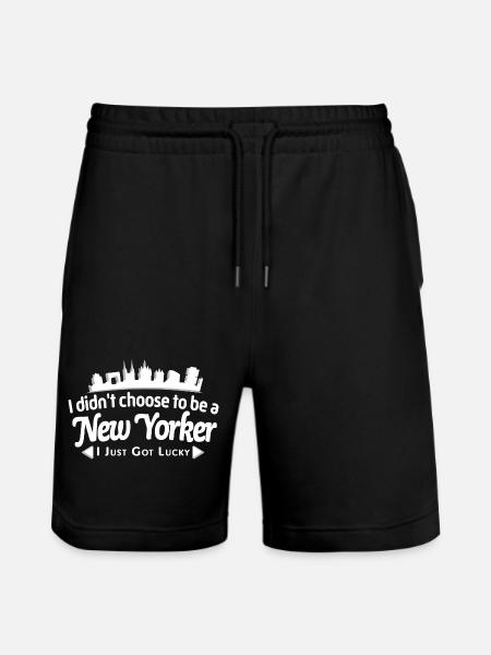New Yorker Skyline Got Lucky - Stanley/Stella Trainer Unisex Organic Jogging Shorts - black