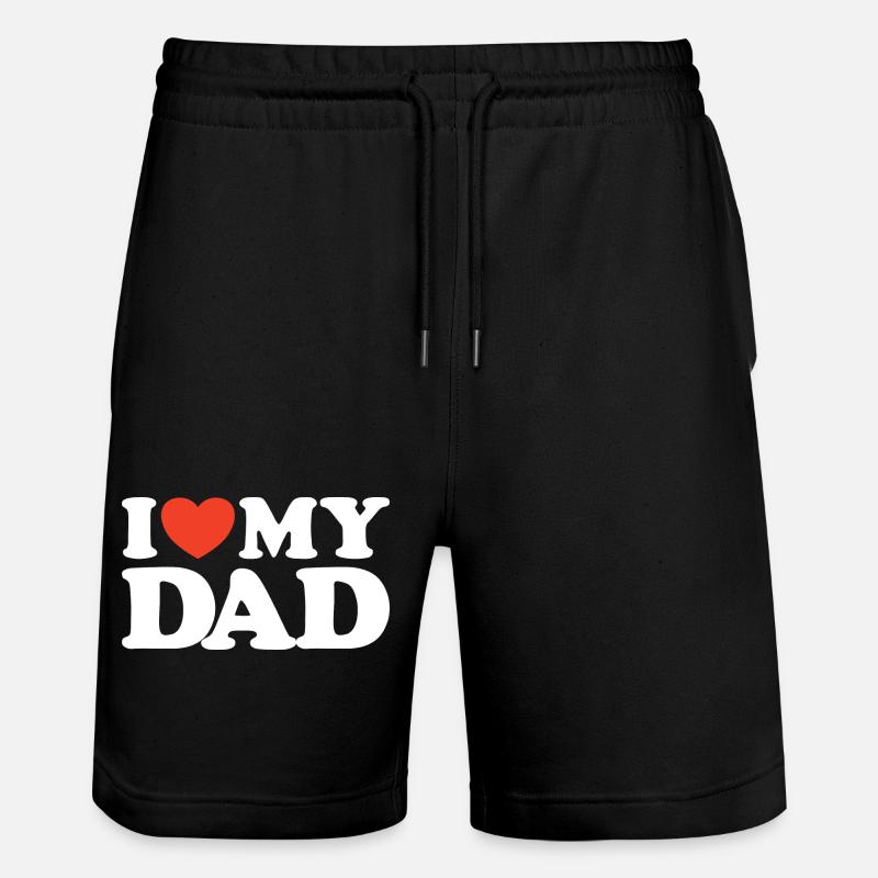 J’aime ma chemise Dad Heart - Short de jogging bio TRAINER Stanley/Stella unisexe - noir