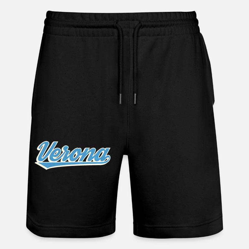 Logo Vérone Blue Script - Short de jogging bio TRAINER Stanley/Stella unisexe - noir
