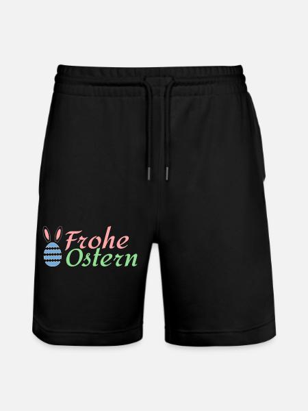 Frohe Ostern - Stanley/Stella Unisex Bio Joggingshorts Trainer - Schwarz