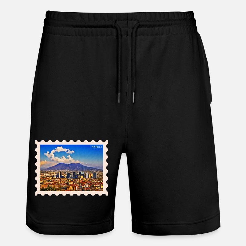 Silhouette de Naples Vesuvio - Short de jogging bio TRAINER Stanley/Stella unisexe - noir