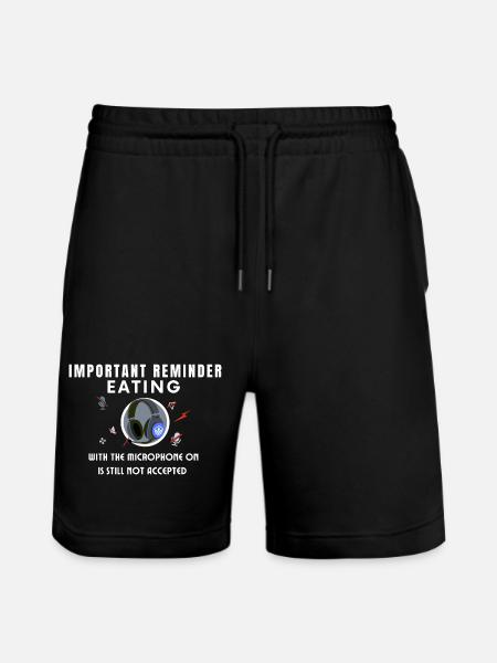 Manger avec le micro allumé - Short de jogging bio TRAINER Stanley/Stella unisexe - noir