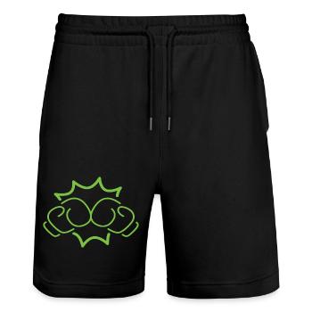 Boxing - Dein Boxer, Kickboxer Outfit - Stanley/Stella Unisex Bio Joggingshorts Trainer  - Schwarz - Vorne - Nik (191cm) & Marisol (170cm)